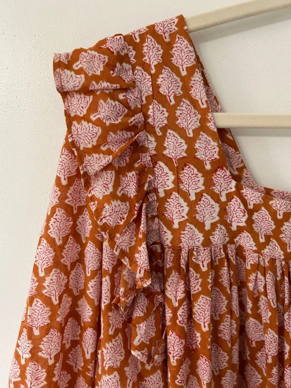 Emerson Fry India Collection Adelina Dress Women’s M Bell Sleeve Ruffle Mini - Picture 3 of 15